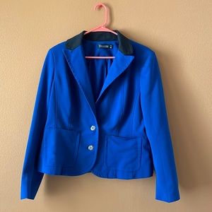 7th Avenue blue blazer with black collar